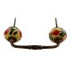 Red Flower Ceramic Bridge Handle